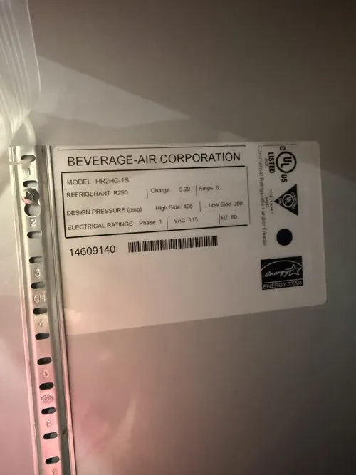 Beverage-Air HR2HC-1S — Two-Section Reach-In Refrigerator